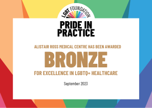 Pride In Practice Bronze award - September 2023